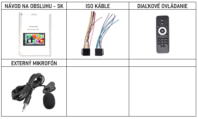 SK Prislusenstvo pre autorádio Podofo 7518 s CarPlay a AndroidAuto konektory - evtech.sk